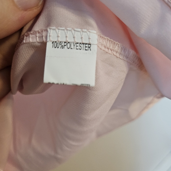 Famulily Tank Top Camisole Elegant Light Pink Cowl Neck Solid Neutral Casual - Picture 5 of 8